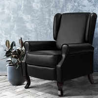 1x Artiss Recliner Chair Sofa Wingback Black