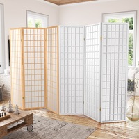 3/4/6/8 Panel Artiss Room Divider Screen Wooden Room Divider Doors Folding