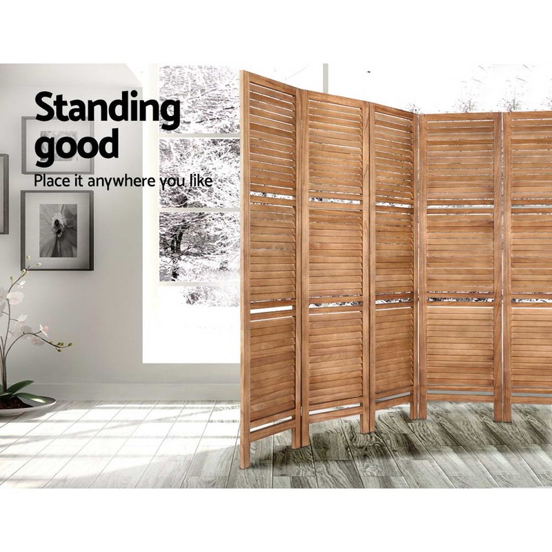 Buy Artiss Room Divider Screen With Display Shelves 8 Panel Room