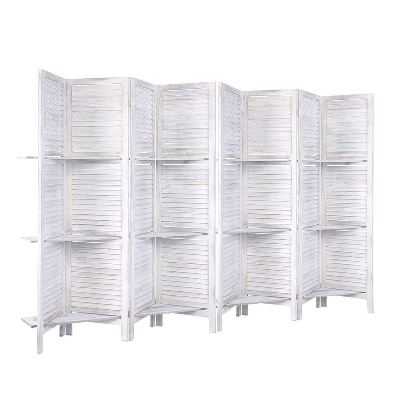 Buy Artiss Room Divider Screen With Display Shelves 8 Panel Room