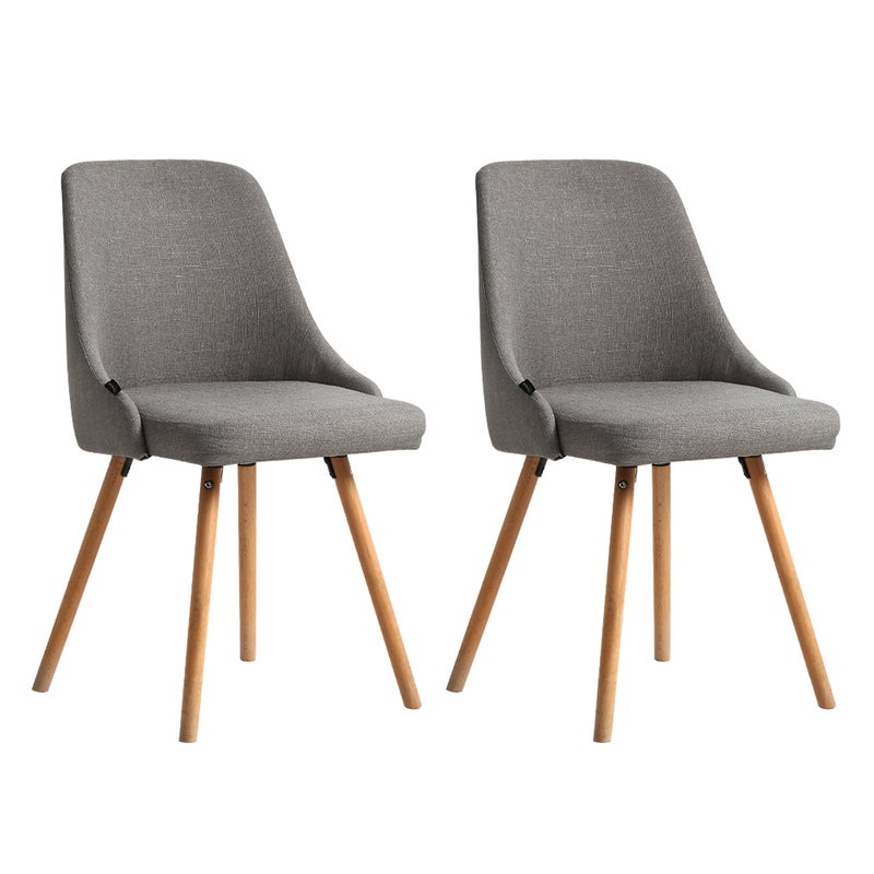 Artiss Set Of 2 Kalmar Dining Chairs, Charcoal Dining Chairs Set Of 6