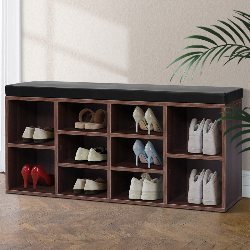 Buy Artiss Shoe Bench Shoes Rack Storage Shelf 10 Cubes