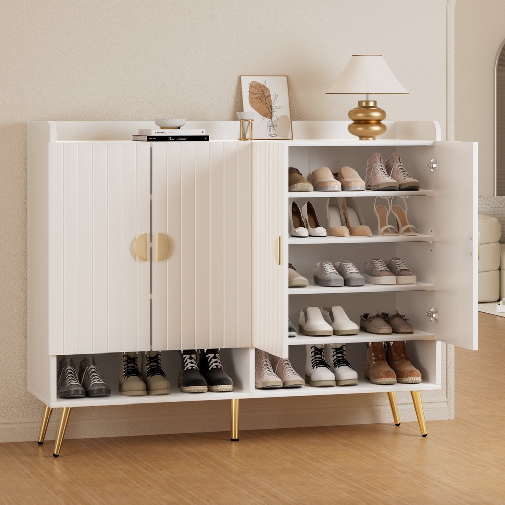 1 Artiss Shoe Rack Cabinet 5 Tiers 30 Pairs White