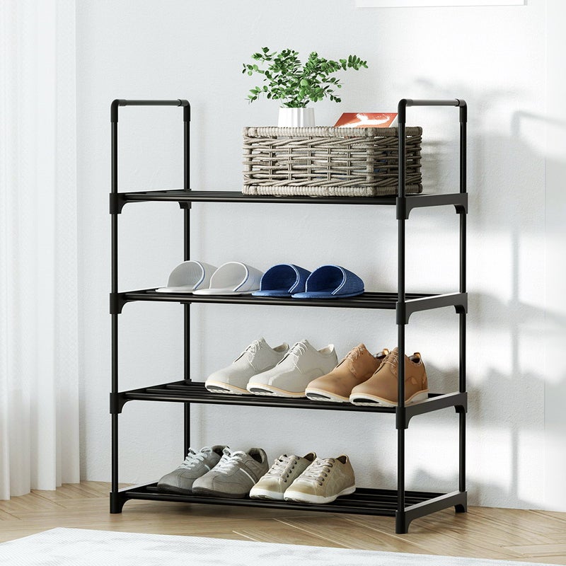 Buy Artiss Shoe Rack Stackable Shelves 4 Tiers 55cm Shoes Storage Stand ...