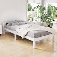 1 198x98cm Artiss Wooden Bed Frame Single Size - White