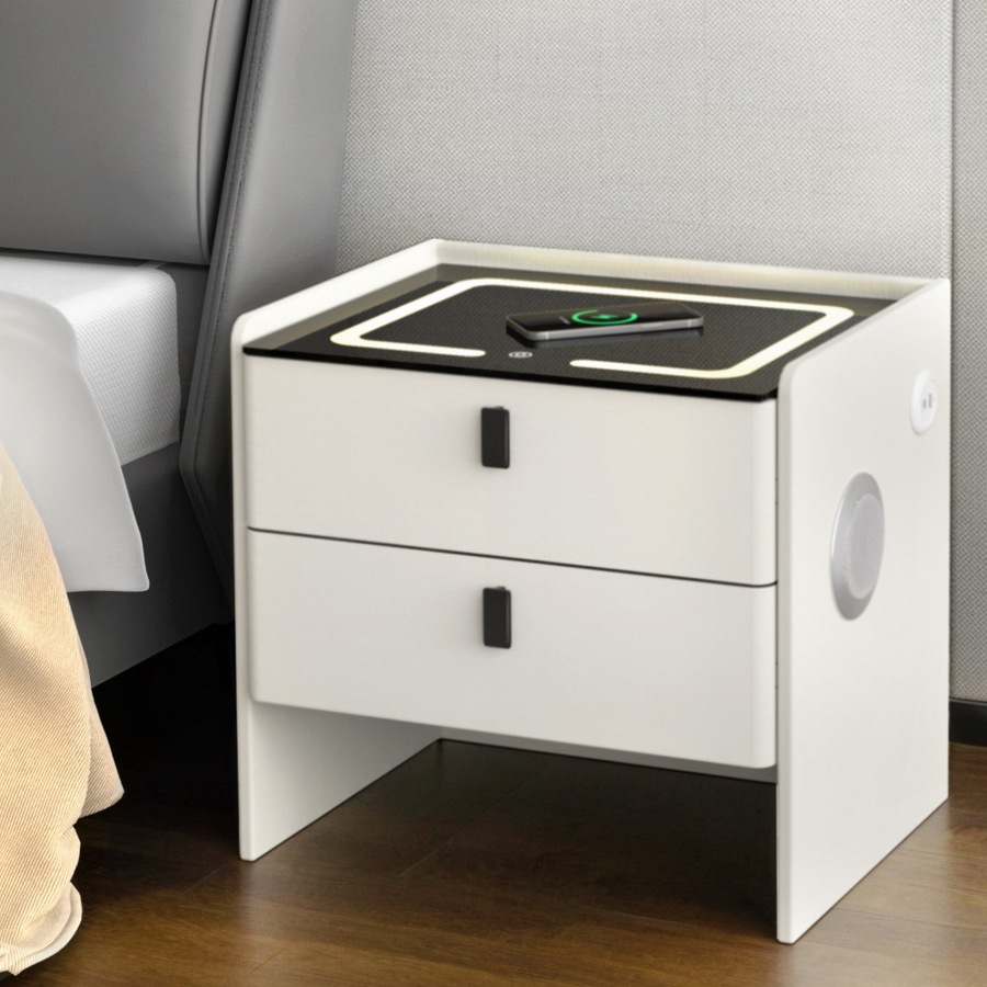 1X Artiss Smart Bedside Table BESS White