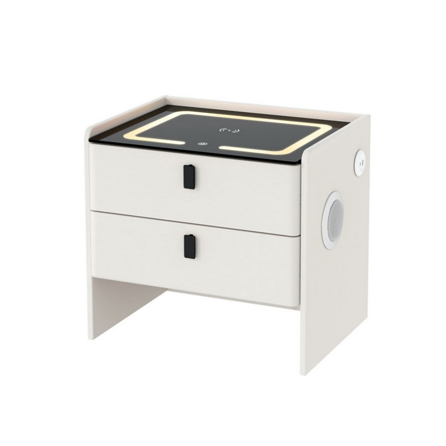 1X Artiss Smart Bedside Table BESS White