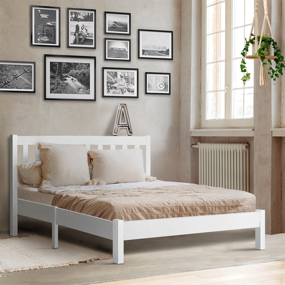 Artiss Sofie Wooden Bed Frame Timber Bed Base (Queen Double King Sinlge)