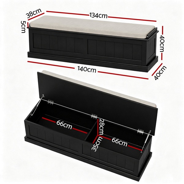 Artiss Storage Ottoman Blanket Box 140cm Velvet Green