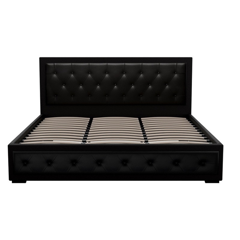 Artiss Bed Frame King Size Gas Lift Black Tiyo MyDeal