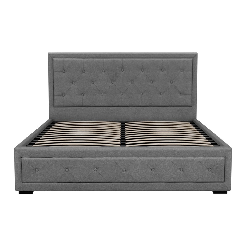 Buy Artiss Bed Frame Queen Size Gas Lift Grey TIYO MyDeal