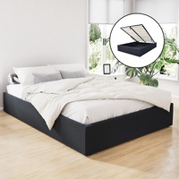 Artiss Bed Base Frame Queen King Single Double Size Gas Lift Grey Toki