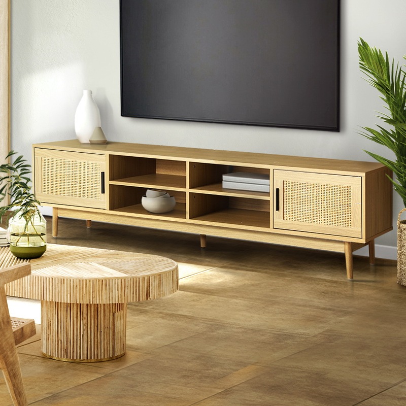Buy Artiss Rattan Entertainment Unit TV TV Stand 180CM MyDeal
