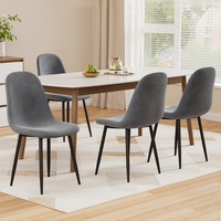 1 Set of 4 Artiss Dining Chairs Grey