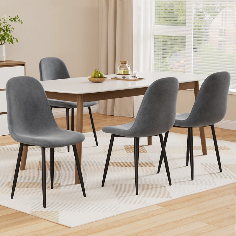 Buy Artiss Dining Chairs Sets of 4 Velvet Grey Chairs MyDeal