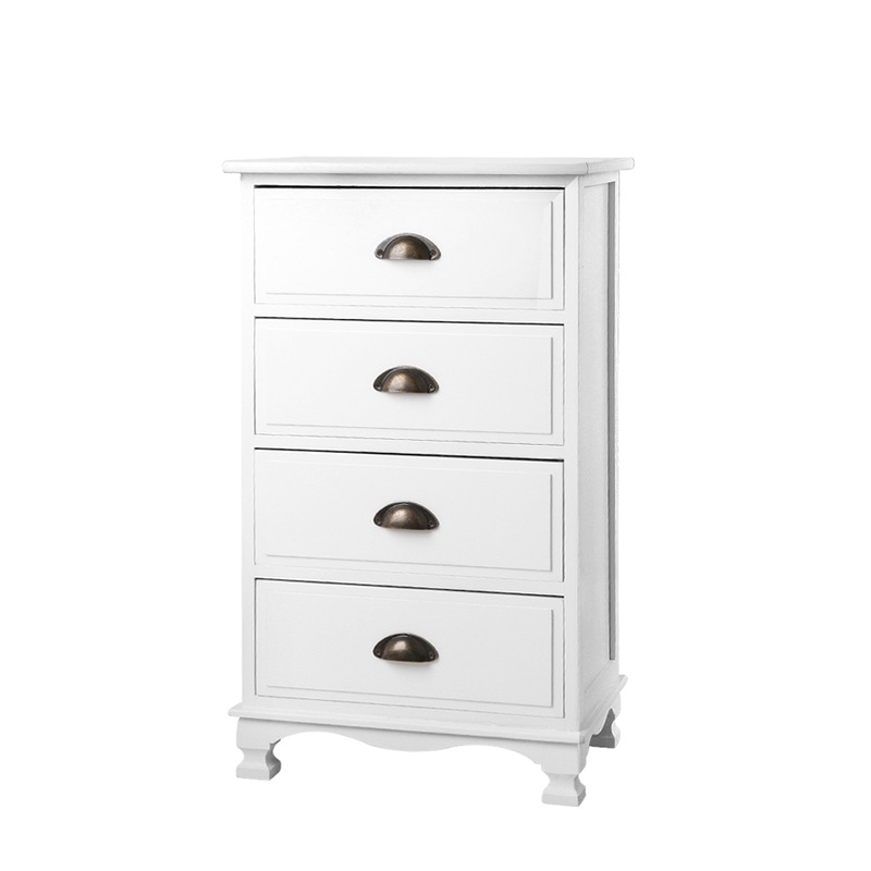 Buy Artiss Bedside Table Vintage 4 Chest of Drawers Nightstand Storage