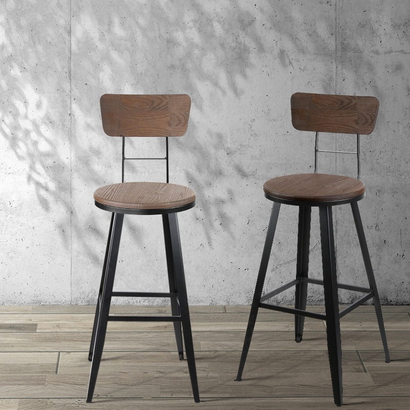 Buy Artiss Vintage Bar Stools Retro Swivel Bar Stool Industrial Chairs