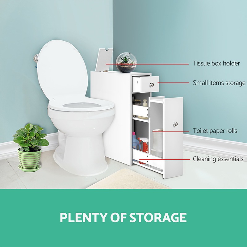 Buy Artiss Bathroom Storage Cabinet Tissue Holder - MyDeal