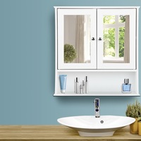 560x580mm Artiss Bathroom Mirror Cabinet Storage Cupboard