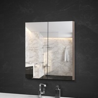 600x720mm Cefito Bathroom Mirror Cabinet Oak