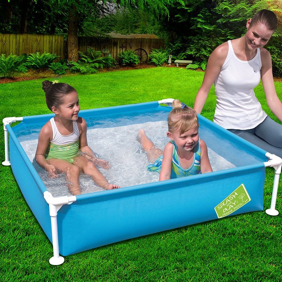 Buy Bestway Kids Pool Play Toy Above Ground Rectangular Metal Frame ...
