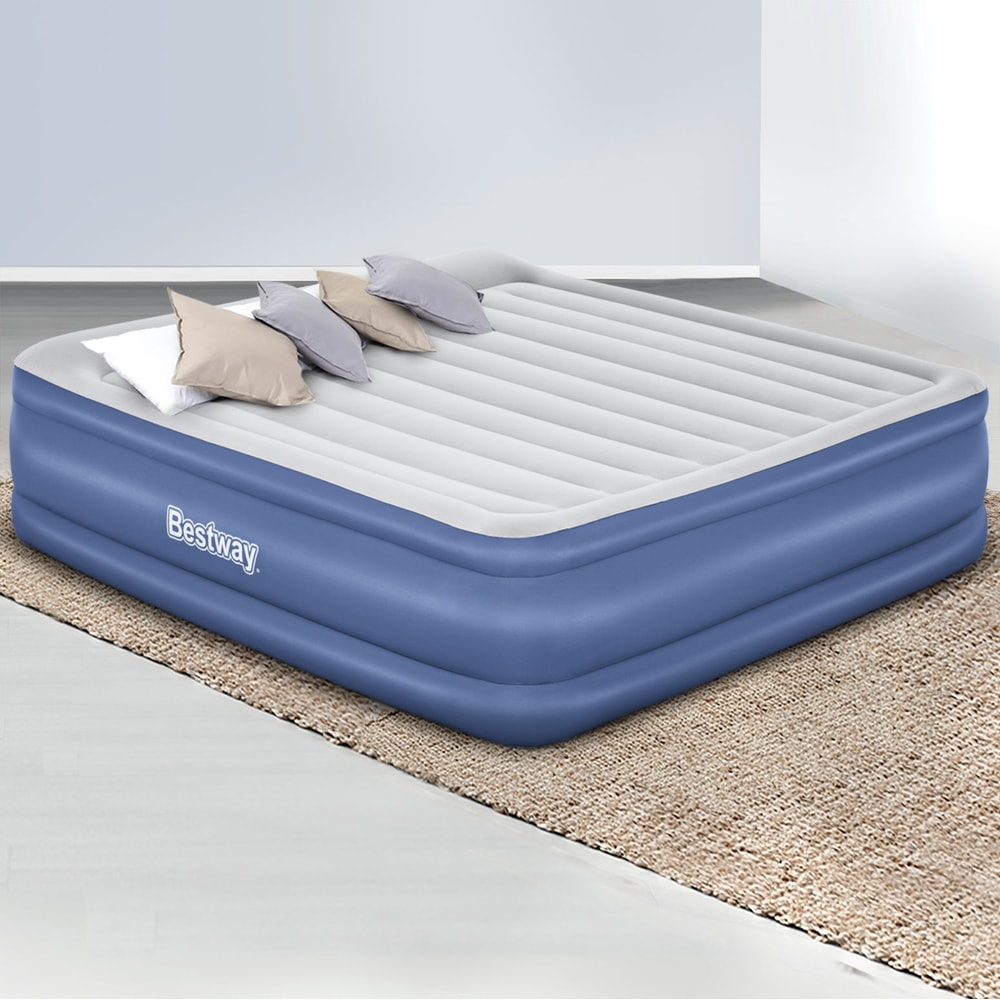 Buy Bestway Air Mattress King Inflatable Bed 56cm Airbed Blue - MyDeal