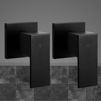 1 Set of Cefito Bathroom Wall Taps Bath Basin Tap Shower Tap Black