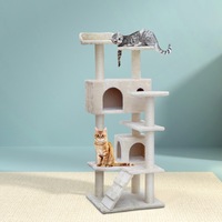 i.Pet 134cm Cat Tree Scratching Post Condo Tower Furniture - Beige