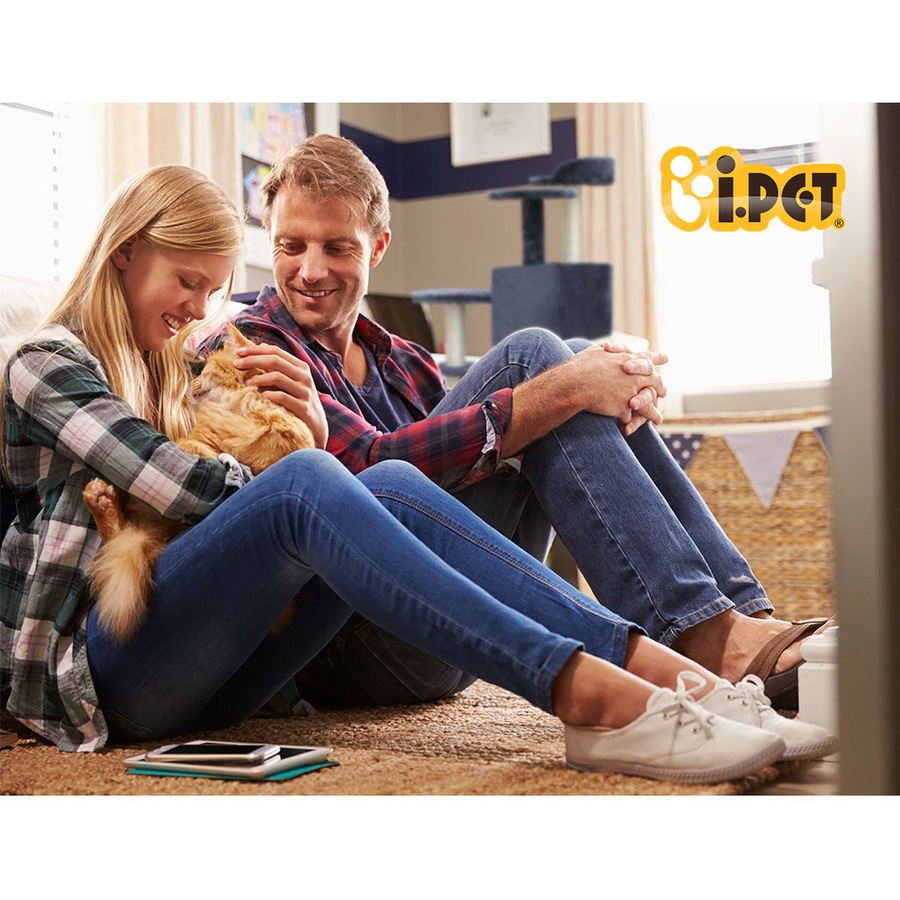 i.Pet 134cm Cat Tree Scratching Post Condo Tower Furniture - Grey