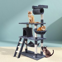 141cm i.Pet Cat Tree Scratching Post Condo Tower Furniture - Grey