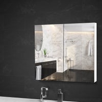 Buy Cefito Bathroom Mirror Cabinet 750x720mm White - MyDeal