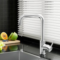 1X Cefito Kitchen Tap Mixer Tap Rectangle Sink Faucet Basin Laundry Chrome