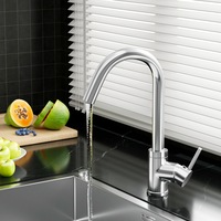 1X Cefito Kitchen Tap Mixer Tap Round Sink Faucet Basin Laundry Chrome