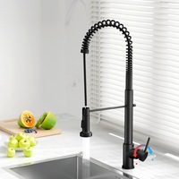 1X Cefito Kitchen Tap Mixer Tap Pull Down 2 Modes Sink Faucet Basin Laundry Black
