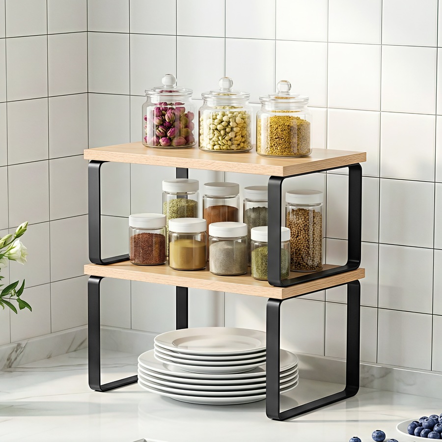 Cefito Set of 2 Kitchen Storage Shelves Rack Cupboard Cabinet Organiser