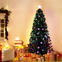 1.8m Christmas Tree Jingle Jollys Optic Fibre LED Xmas tree Multi Colour