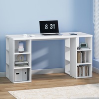 1 Artiss Computer Desk Laptop Desks Bookshelf White 150cm