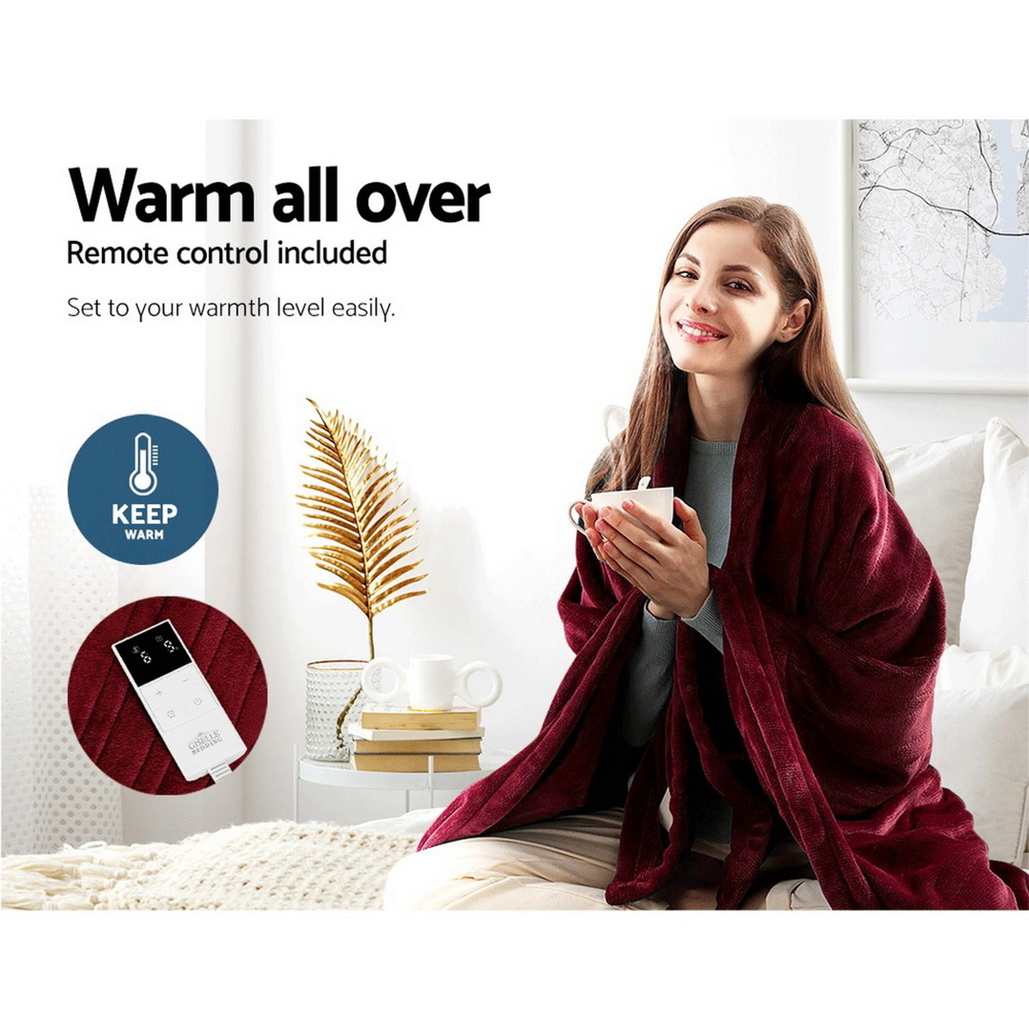 Fleece Blanket Giselle Bedding Electric Blanket Buy 160x130cm