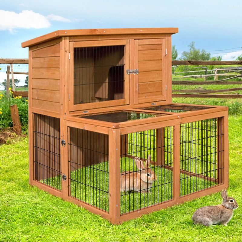 i.Pet Rabbit Hutch Chicken Coop 96cm x 96cm x 100cm Buy Small Animal