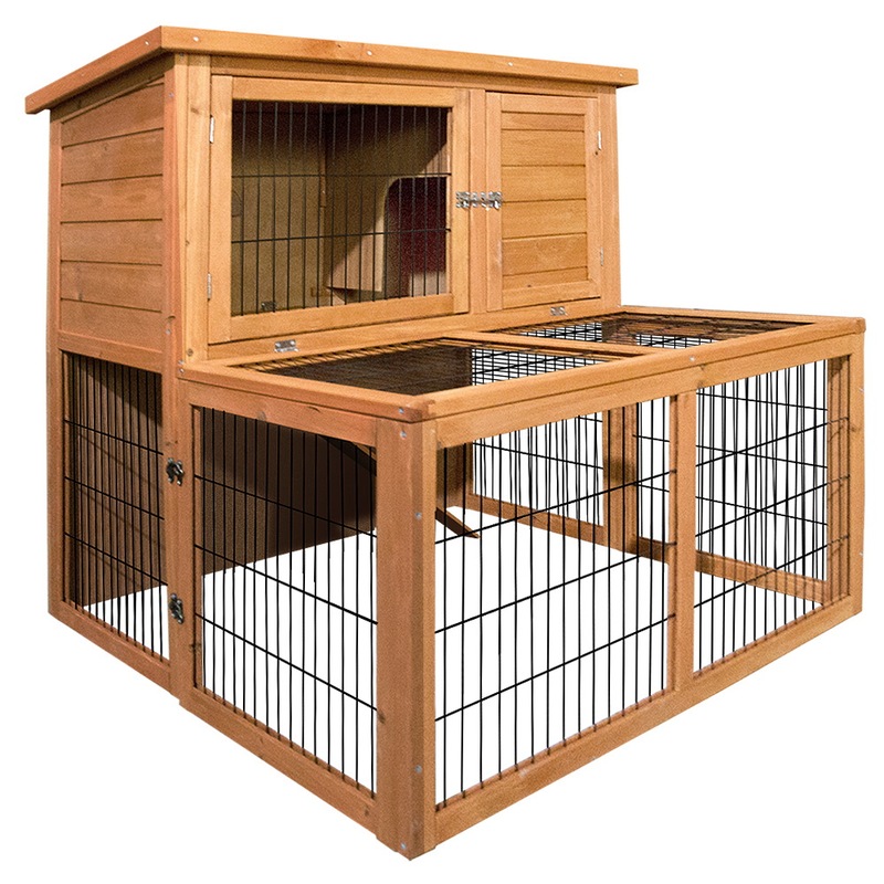 Buy i.Pet Rabbit Hutch Hutches Chicken Coop Large Metal Run Wooden Cage