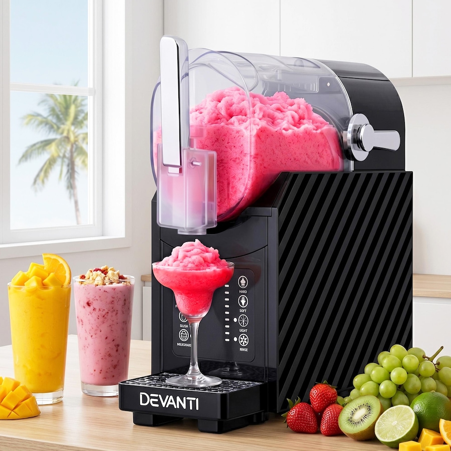 Devanti 1.8L Slushie Maker Frozen Smoothies Milkshakes Black