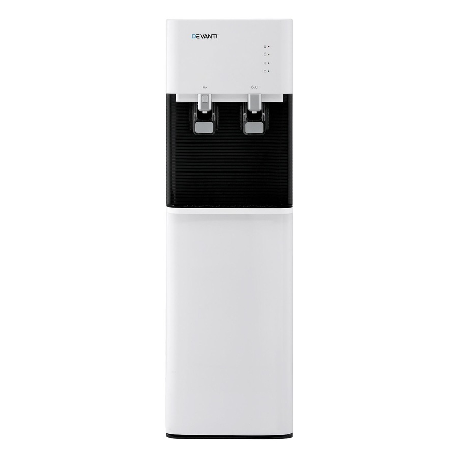Devanti 2 Taps Water Cooler Dispenser Bottom Loading Dispenser Chiller Filter Purifier