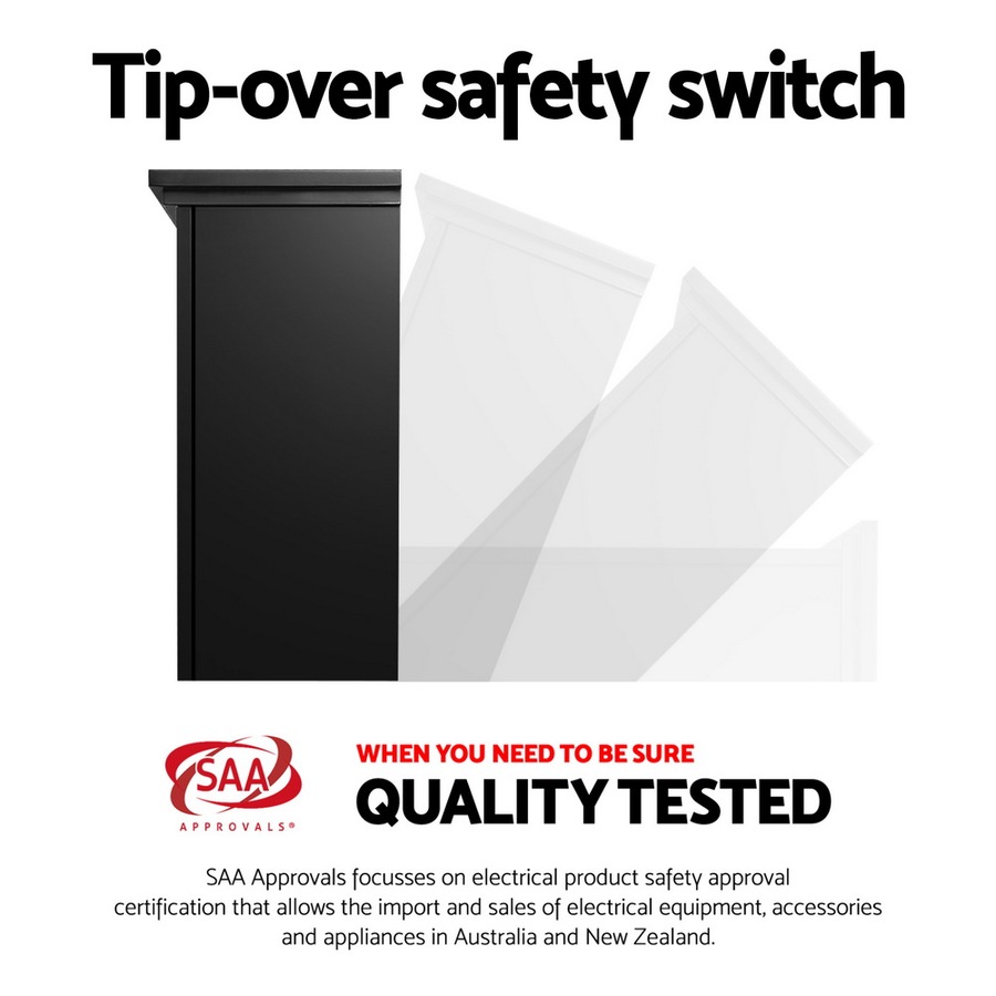 2000W Devanti Electric Fireplace Fire Heater Black Mantel Suite