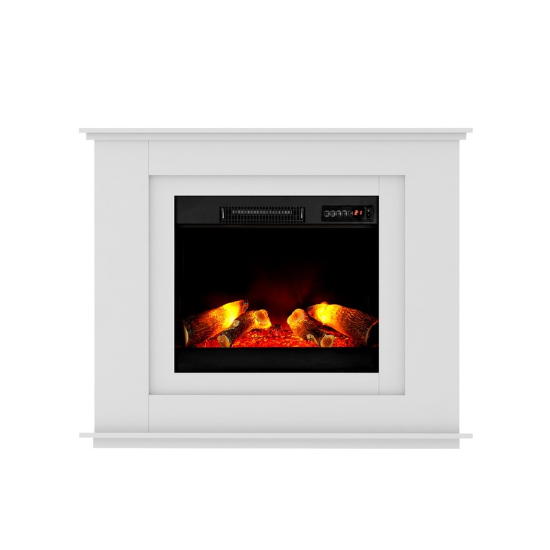 Devanti Electric Fireplace Mantel Fire Heater White Buy Electric Fireplaces 9350062263242