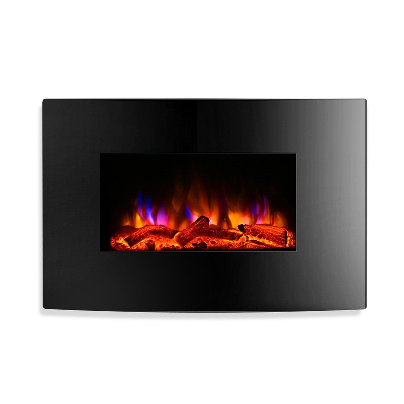 Buy Devanti Electric Fireplace Wall Mounted Heater MyDeal