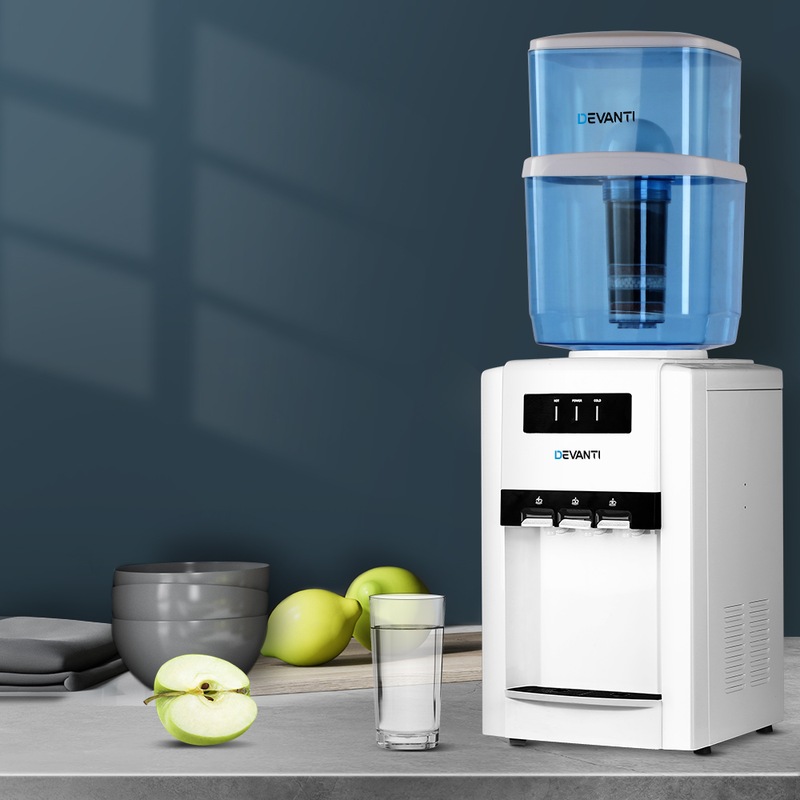 Buy Devanti Water Cooler Dispenser 22L Bench Top Cold Hot Filter