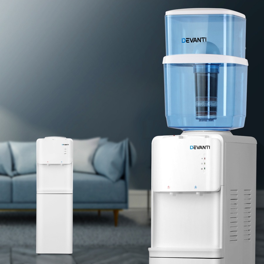 1 Set Devanti Water Cooler Dispenser Stand 22L Bottle White