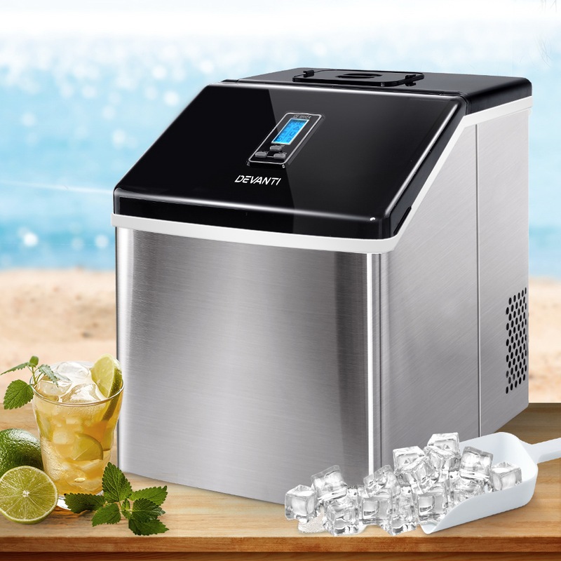 Buy Devanti 3.2L Ice Maker Portable Ice Cube Machine Stainless Steel