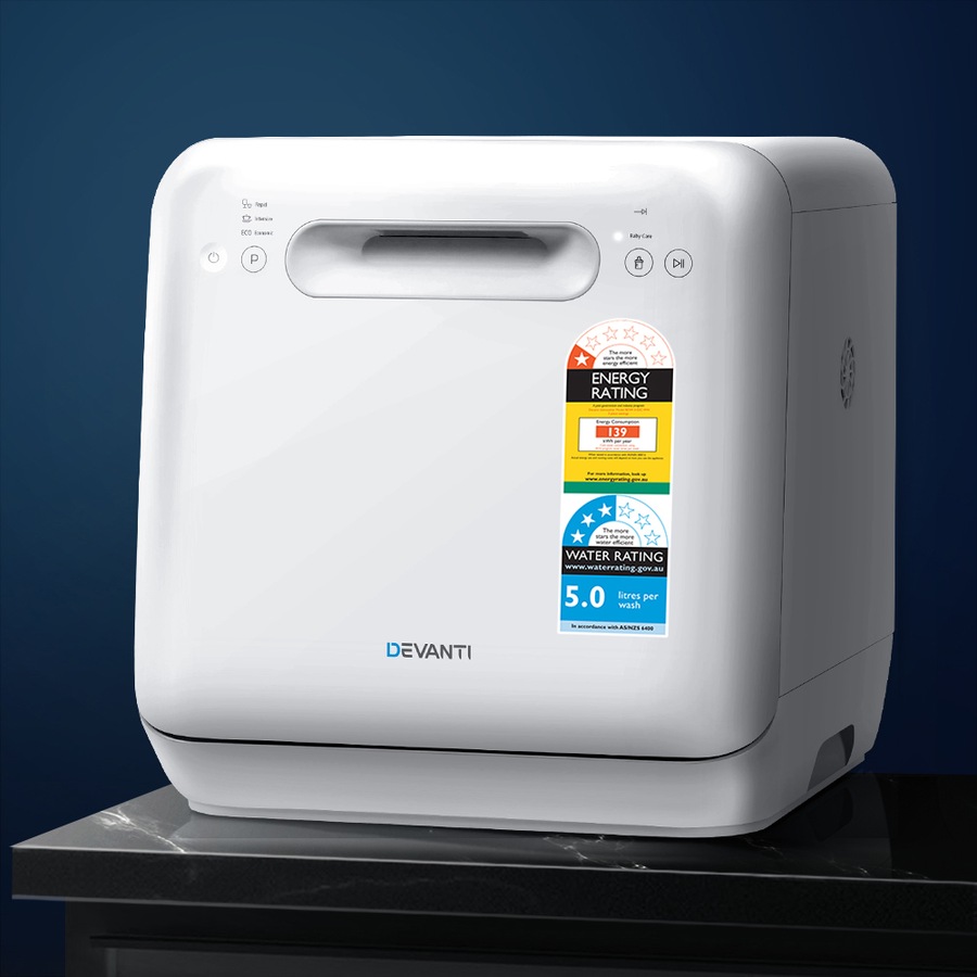 Devanti 3 Place Settings Benchtop Dishwasher