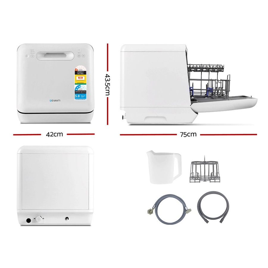 Devanti 3 Place Settings Benchtop Dishwasher